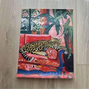 Cheetah Lounge Canvas Art Print Poster